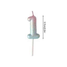 Conjunto De Velas De Aniversário Coloridas Longas, Vela De Bolo De Ins, Decoração De Casamento, Decoração De Mesa Do Festival, Toppers De Bolo De Feliz Aniversário - Image 5