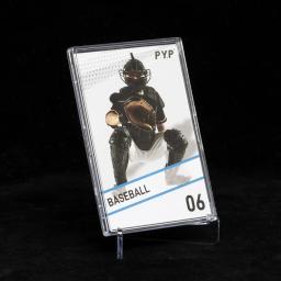 Clear Acrílico Display Stand, Show Holder Case para Moedas, basquetebol, futebol, Star Playing, Graded Card, Slab Triangle - Image 3