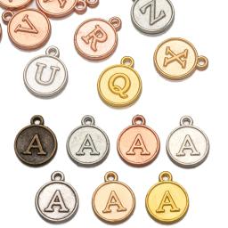 Alfabeto Encantos Letra para Fazer Jóias, Pingente para DIY, Pulseira Inicial, Colar, Brinco, Artesanato, Suprimentos de Material, 26PCs - Image 1