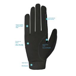 Cavassion feminino respirável equipamentos equestres luvas de mãos ao andar de cavalo equino vermelho formiga protetores de mão antiderrapantes - Image 4