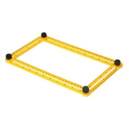 Ferramenta de modelo de ângulo multifuncional, régua de medição de plástico de quatro lados, ferramenta de medição precisa, régua de plástico quarenta por cento - Image 2