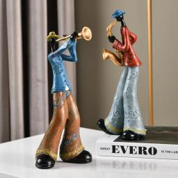 Instrumento Musical Resina Figura Ornamentos, Figurinhas para Decoração de Casa, Sala Acessórios - Image 5