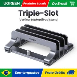 UGREEN-Suporte Vertical Laptop, Suporte Notebook Alumínio, MacBook Air Pro, Tablet, iPad, suporte do telefone, Slots triplos - Image 1