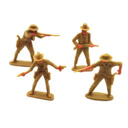 Simulação de cowboy pessoas, cena decoração, miniatura cena, 4 partes - Image 1