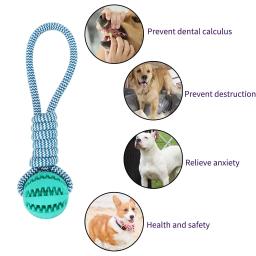 Bola de borracha para mastigar e mastigar, bola para cães e animais de estimação, bola com distribuição de alimentos, para mastigar, treinar, mastigar - Image 3