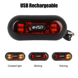 Capacete da motocicleta luz led moto capacete de segurança luz sinal ciclismo luzes advertência à prova dwaterproof água recarregável pisca - Image 5