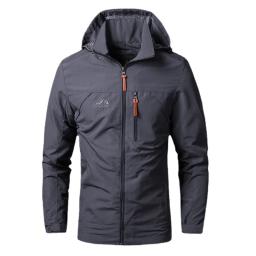 Jaqueta com capuz respirável para homens, corta-vento impermeável, proteção solar, roupas esportivas de pesca, camping e caminhadas, primavera e outono - Image 4