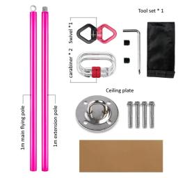 2m de poste voador aéreo suspensão portátil tubo de fitness suspenso rotativo de aço de silicone poste de dança equipamento de ginásio bar doméstico - Image 3