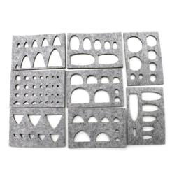 8 pçs molde feltro lã agulha felting diy artesanato estêncil applique artesanato moldar molde costura - Image 2