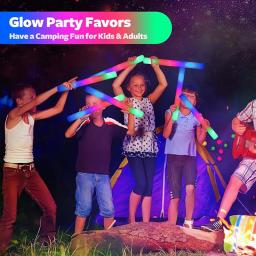 Cheer Tube Glow Sticks, Luz escura para festa, Bulk Colorido, Decoração de casamento, Espuma, LED RGB, 50Pcs - Image 3