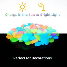 100/500/1000pcs Luminous Stones Aquário Areia Cascalho Brilho Em Dark Fish Tank Pedras Ao Ar Livre Jardim Luz Solar Plantas Pots Decor - Image 3