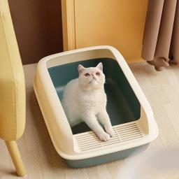 Caixa de areia para gatos, tamanho pequeno, anti-respingos, caixa de areia para animais, bandeja para gatinhos - Image 2