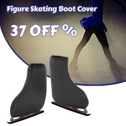 2 pçs patins de figura botas protetor de neoprene overshoes cobre patins de gelo bota cobre protetor com zíper para crianças adulto - Image 1
