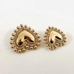 Botão de metal em formato de coração, strass brilhante para decoração de roupas, projeto de artesanato, suprimentos para costura, acessórios, 10 peças - Image 2
