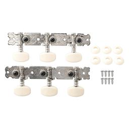 Cabeças de afinação de guitarra acústica/folk, 6 peças, cabeças de máquina, parte cromada 3r + 3l, prata, prático, acessórios de afinação de guitarra - Image 5