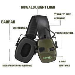 Earmuffs táticos de tiro eletrônico, fone de ouvido anti-ruído, proteção auricular, caça orelha defensor, amplificação de som - Image 3