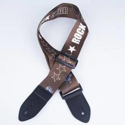 Correia de guitarra macia impressa, Nylon ajustável alargamento, espessamento para baixo elétrico acústico, padrão único, multi cor - Image 4