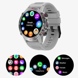 Esporte ao ar livre Smartwatch para homens, rastreador de fitness, relógio inteligente robusto, tela AMOLED, chamada Bluetooth, voz AI, 410mAh, HK87 - Image 5