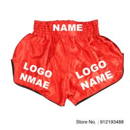 Shorts de Boxe com logotipo personalizado para homens e mulheres, roupas de artes marciais, calças Kickboxing Muay Thai, luta personalizada, ginásio, crianças, menino, menina - Image 6