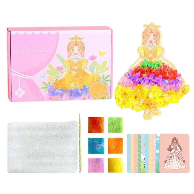 Kit Criativo de Artesanato para Crianças: Puzzles de Tecido e Pintura Educativa