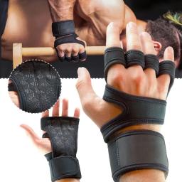 Luvas de treinamento esportivo masculino e feminino, protetor de palma de pulso, halteres Ha, fitness, musculação, halterofilismo, ginástica, treino, 1 par - Image 1