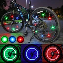 Bicicleta impermeável roda falou luz, luz de corrida, LED luminoso sapato clip luz, mountain bike lâmpada de fio de aço, bicicleta acessório - Image 1