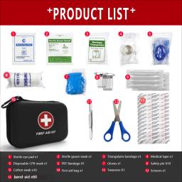 90 pçs portátil kit de saco de primeiros socorros médicos de emergência para viagens ao ar livre do agregado familiar equipamentos acampamento medicina sobrevivência - Image 2