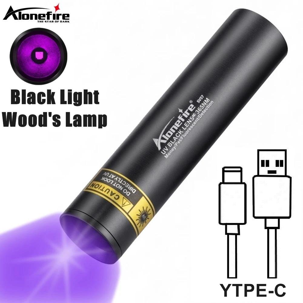 Tocha Ultravioleta Recarregável USB, 3W, 365nm, Luz Negra, Ajuste para Animais de Escorpião, Urina, Gato, Tinea, Dinheiro, Ore, Detecção de Escorpião, SV57 - Image 6