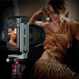 Suporte de câmera mirrorless SLR leve, tripé universal L, suporte vertical de disparo, placa de liberação rápida para Arca Swiss - Image 3