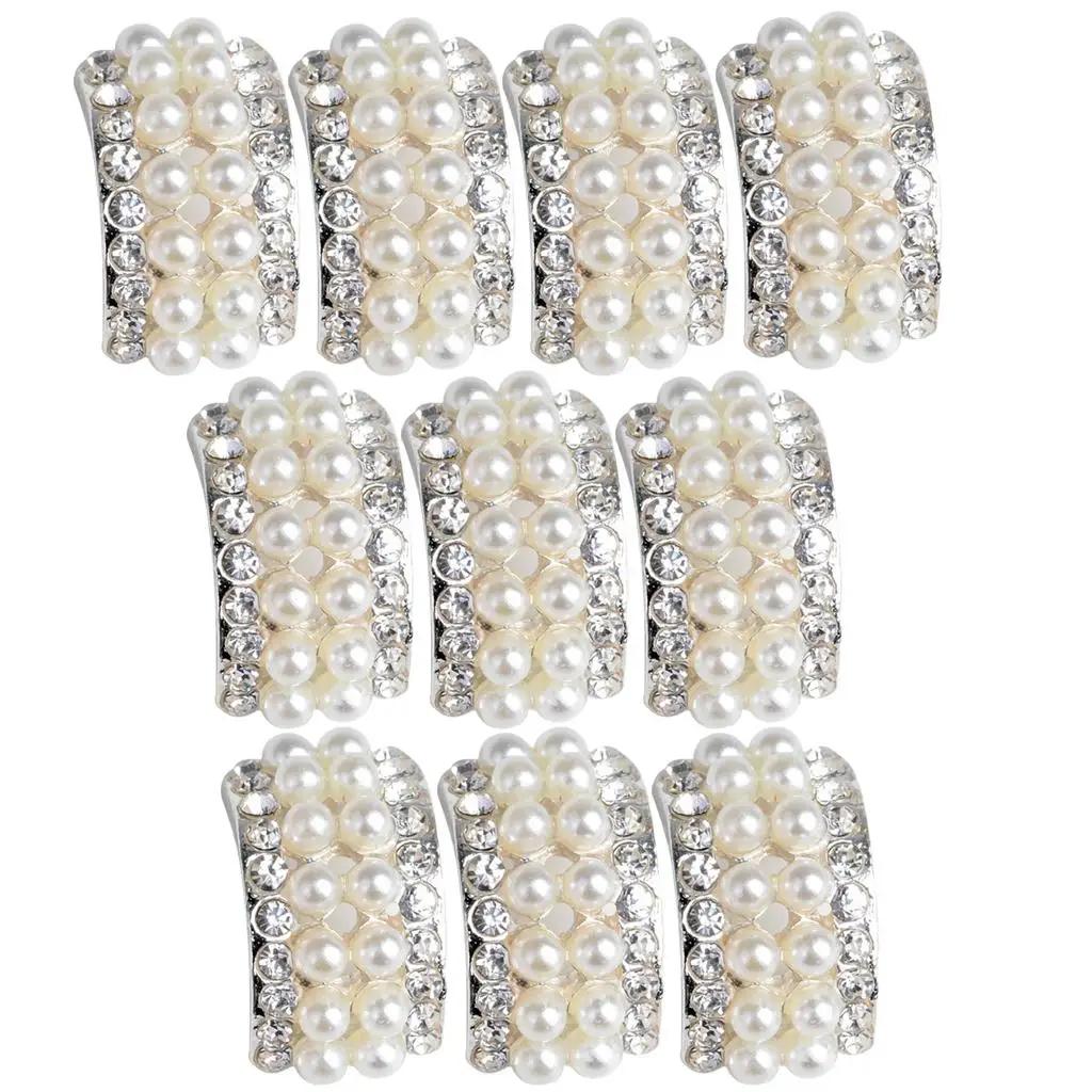 Enfeites bonita Rhinestone, Botão Craft, DIY Decoração do casamento, 10 pcs - Image 1