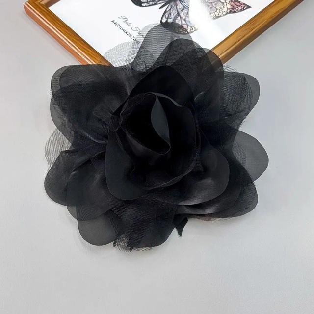 Broche artesanal de flores vintage para roupas e vestidos - Alfinete de lapela grande e acessório exclusivo de bricolagem de 26cm