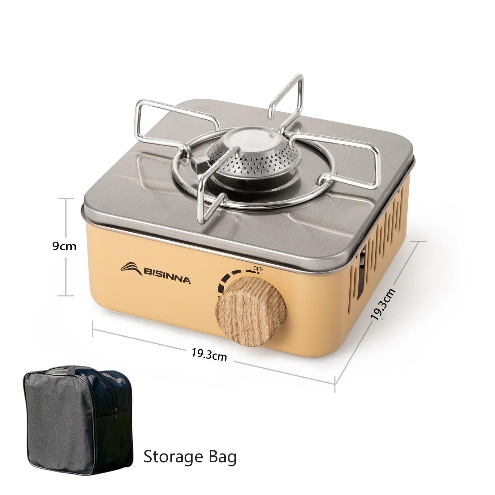 BISINNA-Fogão a Gás de Acampamento, Alto Poder de Fogo, Forno Portátil para Cassetes, Queimador a Gás Exterior, Acampamento para Piquenique, 2800W - Image 1