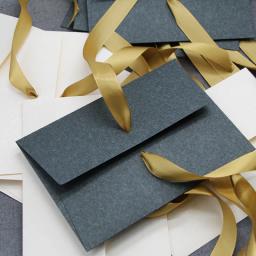 10 pçs/lote Fita Envelope De Papel Para O Convite de Seda de Cor Sólida Cachecol Máscara de Saco de Embalagem de Presente de Casamento de Embrulho - Image 6