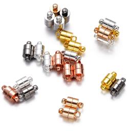 Fechos magnéticos para joias, conectores artesanais, suprimentos DIY de pulseiras e colares, cor prata e ouro, 6mm, 5 conjuntos - Image 4