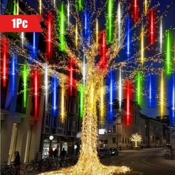 8 fios 192 led solar ao ar livre estrela de tiro luz de natal para todas as estações decoração festiva pendurado plástico alimentado por usb sem controle remoto - Image 1