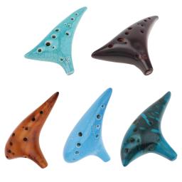 12 buracos ocarina alto cerâmica flauta iniciantes instrumento musical de sopro - Image 4