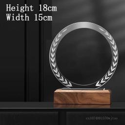 Produção personalizada de Troféu De Cristal De Madeira Maciça, Prêmio De Honra Personalizado, Lembrança, Decoração De Casa, Criativo, Produção - Image 2