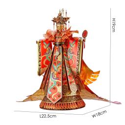 Piececool modelo kits de construção vestido casamento chinês 3d metal quebra-cabeça brinquedos diy para adolescente - Image 3