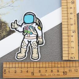 Astronauta bordado pano adesivo planeta bordado adesivo computador bordado etiqueta espaço roupas - Image 3