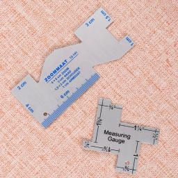 Costura de precisão medidor de medição tecido marcador de metal estofamento alfaiate ruler modelo costura régua diy retalhos artesanato acessórios - Image 6
