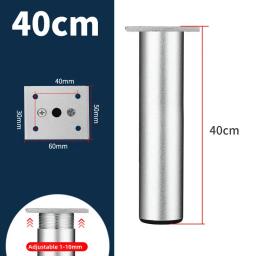 Ajustável espessado alumínio liga pés, Metal Móveis pernas, TV Cabinet Support, cama, pé sofá com parafusos, 6-40cm, 1Pc - Image 6