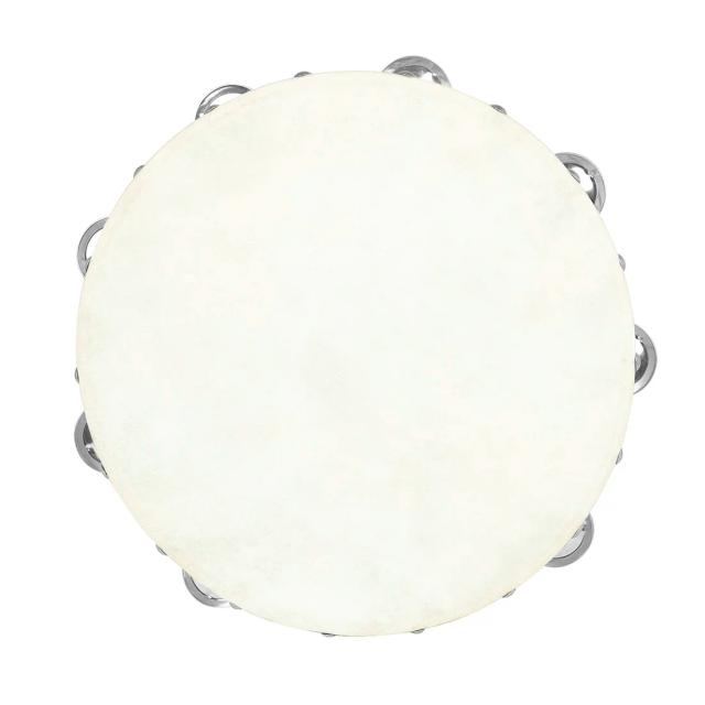 Pele de Carneiro para Tambor de Dança Cristã - Handdrum Branca de 10 Polegadas, Instrumento de Percussão Ideal como Presente