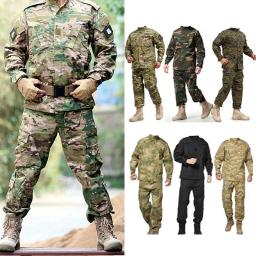 Uniforme militar para homens, camuflagem airsoft, terno tático, acampamento do exército, forças especiais, jaquetas de combate, calças, roupas do soldado - Image 4