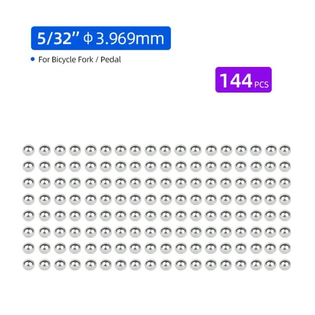 Rolamento de Esferas de Aço Carbono para Bicicleta - Suporte Inferior, Hub, Fone de Ouvido - 144 Peças