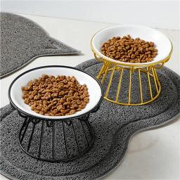 Alimentador Pet elevado com suporte de metal, Cat Lift Bowl, comida cerâmica Snacks alimentação, gatinho e cachorro prato, cão suprimentos acessórios - Image 2