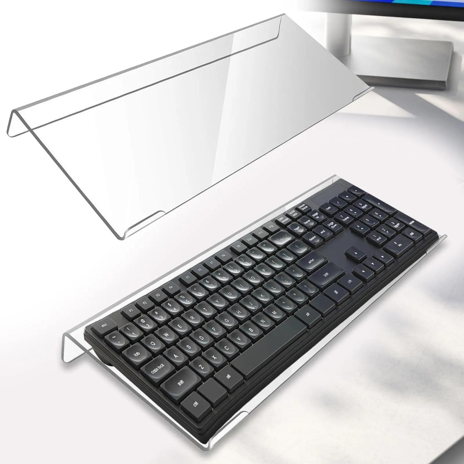 Rack de teclado portátil, transparente, fácil, ergonômico, escrita, acrílico, inclinável, levantador de teclado, bandeja para mesa, escritório, casa, uso diário - Image 1
