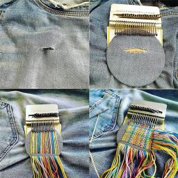Mini Darning Loom Machine, DIY Vestuário Costura, Pequeno Mender, Máquina de Darning com Instruções, Acessórios - Image 5