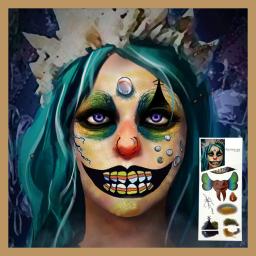 Halloween 3D Face Series Adesivo, Crystal Terror Adesivos, Decorações De Careta De Horror De Festa, Broca De Acrílico, Tatuagem Temporária - Image 2