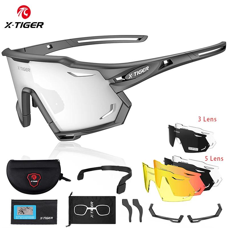 X-TIGER óculos de ciclismo uv400 photochromic ciclismo óculos de sol esportes polarizados óculos de sol dos homens mtb óculos de bicicleta de corrida óculos - Image 1