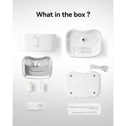 Wireless Connected Water Fountain para Cat, fonte de água automática Pet, bandeja de aço inoxidável, peso Sensor, App, 84oz, 2.5l - Image 6